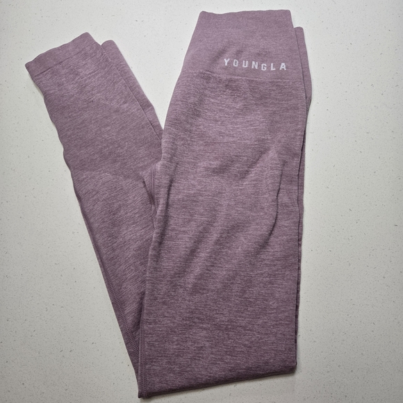 YoungLA Women's Purple High-Waisted Leggings Size XS - Picture 3 of 9